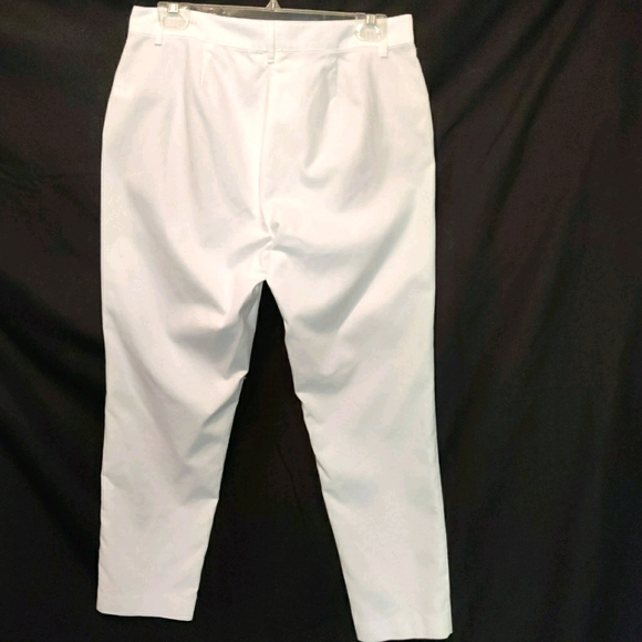 J Jill White Cotton Ankle Trouser Pants Size 8 - Picture 2 of 11
